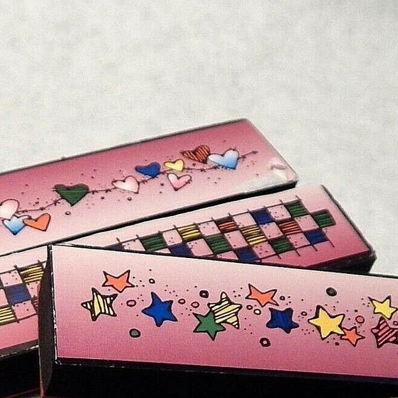 Rubber Stamp Borders Stars Flowers Hearts Lot of 5 - Picture 4 of 4